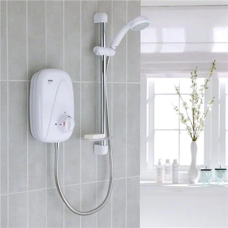 Mira - Vigour Manual Power Shower - White & Chrome - 1.1532.354 4 Mira - Vigour Manual Power Shower - White & Chrome - 1.1532.354 - Image 2