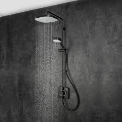 Mira Opero Dual Matt Black Thermostatic Mixer Shower - 1.1944.004
