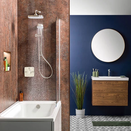 Mira Evoco Triple Outlet Brushed Nickel Thermostatic Mixer Shower with Bathfill - 1.1967.011 3 Mira Evoco Triple Outlet Brushed Nickel Thermostatic Mixer Shower with Bathfill - 1.1967.011