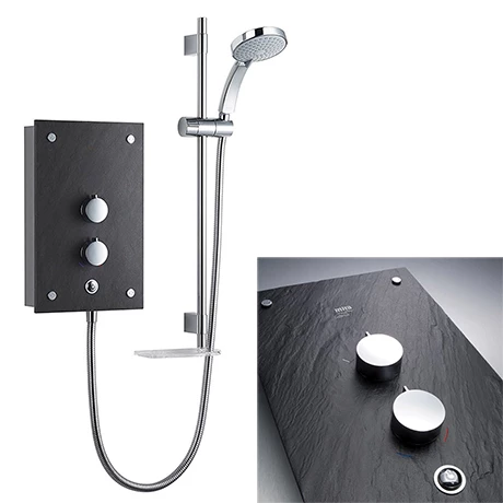Mira Galena 9.8kW Slate Effect Thermostatic Electric Shower - 1.1634.117 3 Mira Galena 9.8kW Slate Effect Thermostatic Electric Shower - 1.1634.117