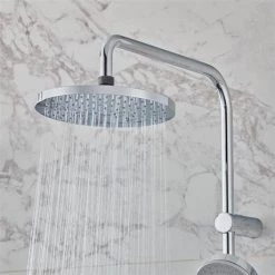 Hansgrohe Vernis Blend EcoSmart Showerpipe 200 Thermostatic Shower Mixer - 26089000 8 Hansgrohe Vernis Blend EcoSmart Showerpipe 200 Thermostatic Shower Mixer - 26089000 -Shower Sets Shop 26089000 D1N 460