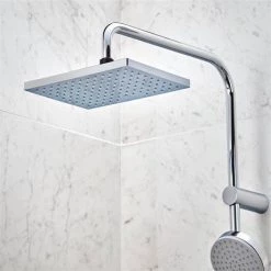 Hansgrohe Vernis Shape EcoSmart Showerpipe 230 Thermostatic Bath Shower Mixer - 26098000 -Shower Sets Shop 26098000.ai2 460