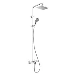 Hansgrohe Vernis Shape EcoSmart Showerpipe 230 Thermostatic Bath Shower Mixer - 26098000
