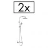 Hansgrohe Pack of 2 Vernis Blend Showerpipe 200 Thermostatic Shower Mixer - 26285000 -Shower Sets Shop 26285000 P