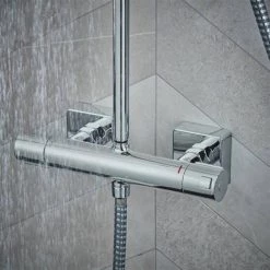 Hansgrohe Vernis Shape Showerpipe 230 Thermostatic Shower Mixer - Chrome - 26286000 11 Hansgrohe Vernis Shape Showerpipe 230 Thermostatic Shower Mixer - Chrome - 26286000 -Shower Sets Shop 26286000.ai2 460