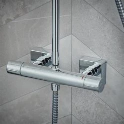 Hansgrohe Vernis Shape Green Showerpipe 230 Thermostatic Shower Mixer - 26319000 -Shower Sets Shop 26319000.ai2 460
