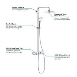 Grohe Euphoria SmartControl 260 MONO Shower System - 26509000 11 Grohe Euphoria SmartControl 260 MONO Shower System - 26509000 -Shower Sets Shop 26509000 detail1 460