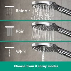 Hansgrohe Raindance E Showerpipe 360 Thermostatic Shower Mixer - Chrome - 27112000 11 Hansgrohe Raindance E Showerpipe 360 Thermostatic Shower Mixer - Chrome - 27112000 -Shower Sets Shop 27112000 D3 460