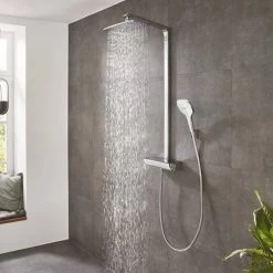 Hansgrohe Raindance E Showerpipe 360 Thermostatic Shower Mixer - Chrome - 27112000 12 Hansgrohe Raindance E Showerpipe 360 Thermostatic Shower Mixer - Chrome - 27112000 -Shower Sets Shop 27112000 D4 460