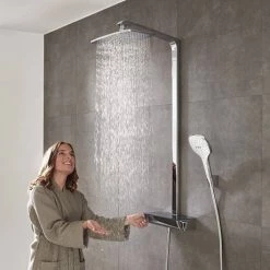 Hansgrohe Raindance E Showerpipe 360 Thermostatic Shower Mixer - Chrome - 27112000 13 Hansgrohe Raindance E Showerpipe 360 Thermostatic Shower Mixer - Chrome - 27112000 -Shower Sets Shop 27112000 D5 460