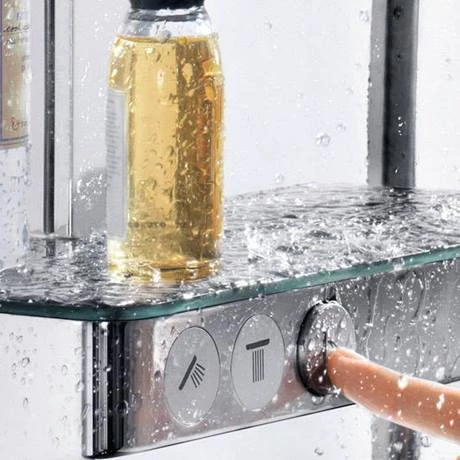 Hansgrohe Raindance Select E Showerpipe 300 with ShowerTablet Select 300 Thermostatic Shower - Chrome - 27127000 4 Hansgrohe Raindance Select E Showerpipe 300 with ShowerTablet Select 300 Thermostatic Shower - Chrome - 27127000 - Image 2