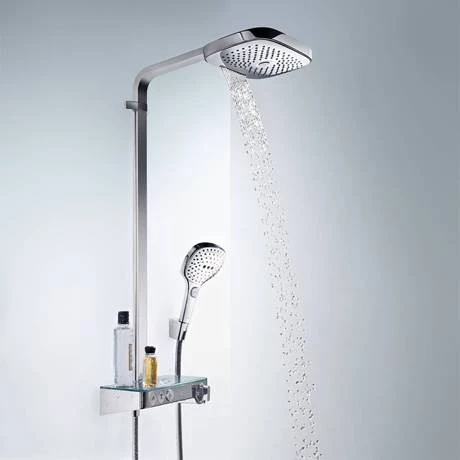 Hansgrohe Raindance Select E Showerpipe 300 with ShowerTablet Select 300 Thermostatic Shower - Chrome - 27127000 5 Hansgrohe Raindance Select E Showerpipe 300 with ShowerTablet Select 300 Thermostatic Shower - Chrome - 27127000 - Image 3