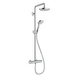 Hansgrohe Croma Select S EcoSmart Showerpipe 180 Thermostatic Shower Mixer - 27254400