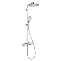 Hansgrohe Crometta S EcoSmart Showerpipe 240 Thermostatic Shower Mixer - 27268000 13 Hansgrohe Crometta S EcoSmart Showerpipe 240 Thermostatic Shower Mixer - 27268000 -Shower Sets Shop 27267000.aii 460