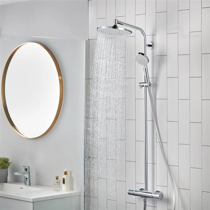 Hansgrohe Crometta S Showerpipe 240 Thermostatic Shower Mixer - 27267000 3 Hansgrohe Crometta S Showerpipe 240 Thermostatic Shower Mixer - 27267000