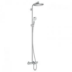 Hansgrohe Crometta S Showerpipe 240 1 Jet with Thermostatic Bath Mixer - 27320000