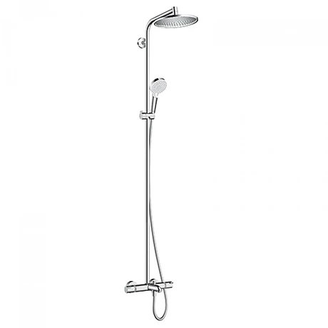 Hansgrohe Crometta S Showerpipe 240 1 Jet with Thermostatic Bath Mixer - 27320000 3 Hansgrohe Crometta S Showerpipe 240 1 Jet with Thermostatic Bath Mixer - 27320000