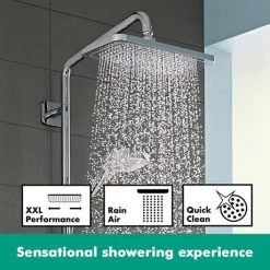 Hansgrohe Croma E Showerpipe 280 Thermostatic Shower Mixer - 27630000 11 Hansgrohe Croma E Showerpipe 280 Thermostatic Shower Mixer - 27630000 -Shower Sets Shop 27630000 D3 460