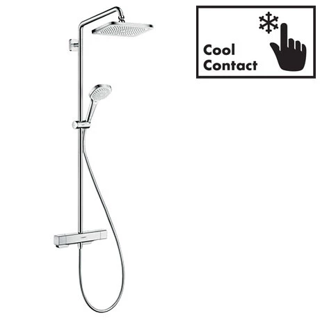 Hansgrohe Croma E Showerpipe 280 EcoSmart 9 l/min Thermostatic Shower Mixer - 27660000 3 Hansgrohe Croma E Showerpipe 280 EcoSmart 9 l/min Thermostatic Shower Mixer - 27660000