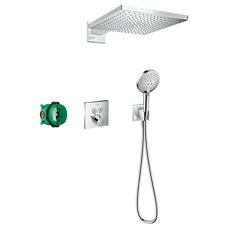 Hansgrohe Raindance E Complete Shower Set with Wall Mounted Shower Handset - 27952000 3 Hansgrohe Raindance E Complete Shower Set with Wall Mounted Shower Handset - 27952000