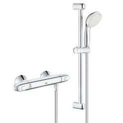 Grohe Grohtherm 1000 Thermostatic Shower Mixer Tap 1/2" with Shower Set - 34151004