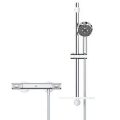 Grohe Precision Feel Thermostatic Shower Mixer 1/2" with Shower Set - 34791000 9 Grohe Precision Feel Thermostatic Shower Mixer 1/2" with Shower Set - 34791000 -Shower Sets Shop 34791000 D2 460