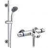 Apollo Wall Mounted Thermostatic Bath Shower Mixer + Slider Rail Kit -Shower Sets Shop 4BSMT SK1 p