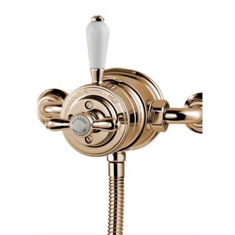 Aqualisa - Aquatique Thermo Exposed Thermostatic Valve with Slide Rail Kit - Gold - 500.10.04-561.04 4 Aqualisa - Aquatique Thermo Exposed Thermostatic Valve with Slide Rail Kit - Gold - 500.10.04-561.04 - Image 2