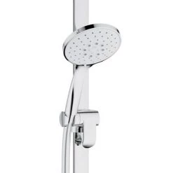 Keuco Ixmo Round Thermostatic Shower System with Head + Slide Rail Kit - Chrome -Shower Sets Shop 59605010001 D2 460
