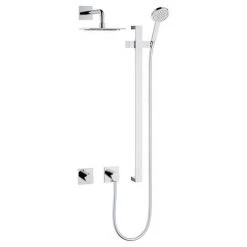 Keuco Ixmo Square Thermostatic Shower System with Head + Slide Rail Kit - Chrome 11 Keuco Ixmo Square Thermostatic Shower System with Head + Slide Rail Kit - Chrome -Shower Sets Shop 59605010002 D4 460