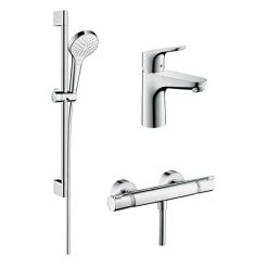 Hansgrohe Thermostatic Shower System & Tap Package