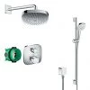 Hansgrohe Ecostat E Square Complete Shower Set with Croma Select E Shower Slider Rail Kit -Shower Sets Shop 88101000 prod
