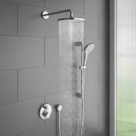 Hansgrohe Ecostat S Round Complete Shower Set with Shower Slider Rail Kit 3 Hansgrohe Ecostat S Round Complete Shower Set with Shower Slider Rail Kit