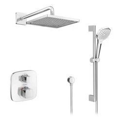 Hansgrohe Ecostat E Square Complete Shower Set with Shower Slider Rail Kit 13 Hansgrohe Ecostat E Square Complete Shower Set with Shower Slider Rail Kit -Shower Sets Shop 88102001 n d4 460