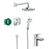 Hansgrohe Croma Select E Complete Shower Set & Logis Tap Package -Shower Sets Shop 88102005 P
