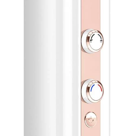 AQUAS AquaMax Flex Manual Smart 9.5KW White + Rose Gold Electric Shower 4 AQUAS AquaMax Flex Manual Smart 9.5KW White + Rose Gold Electric Shower - Image 2