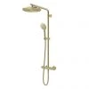 AQUAS Turbo 110 Thermostatic Shower System - Brushed Brass 1 AQUAS Turbo 110 Thermostatic Shower System - Brushed Brass -Shower Sets Shop A000527 P