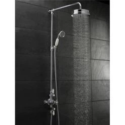 Hudson Reed Triple Exposed Thermostatic Shower Valve w/ Luxury Rigid Riser Kit 7 Hudson Reed Triple Exposed Thermostatic Shower Valve w/ Luxury Rigid Riser Kit -Shower Sets Shop A3089E A3606 nw d2 375