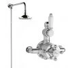 Hudson Reed Traditional Twin Valve with Rigid Riser Kit & Shower Rose - Chrome -Shower Sets Shop A3099 A3600 p