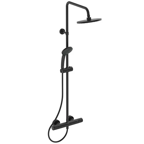 Ideal Standard Silk Black Ceratherm T25 Exposed Thermostatic Shower System - A7571XG 3 Ideal Standard Silk Black Ceratherm T25 Exposed Thermostatic Shower System - A7571XG