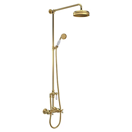 Hudson Reed Brushed Brass Thermostatic Shower Valve & Rigid Riser Kit - A8117 3 Hudson Reed Brushed Brass Thermostatic Shower Valve & Rigid Riser Kit - A8117
