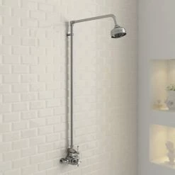 Ultra Traditional Exposed Thermostatic Shower Package with Twin Valve & Riser Kit 11 Ultra Traditional Exposed Thermostatic Shower Package with Twin Valve & Riser Kit -Shower Sets Shop AG302A3170 D4 460