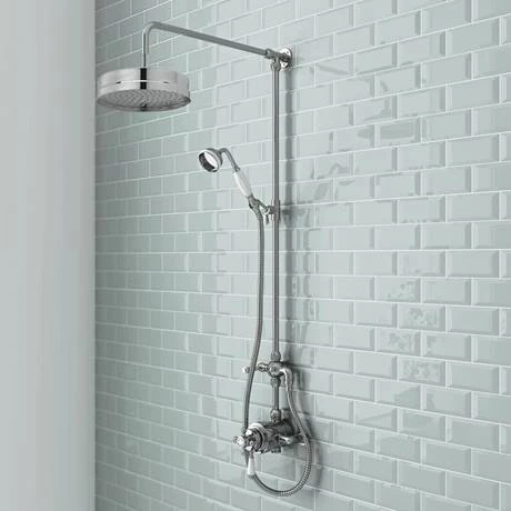Nuie Traditional Luxury Rigid Riser Kit with Diverter & Dual Exposed Shower Valve 6 Nuie Traditional Luxury Rigid Riser Kit with Diverter & Dual Exposed Shower Valve - Image 4