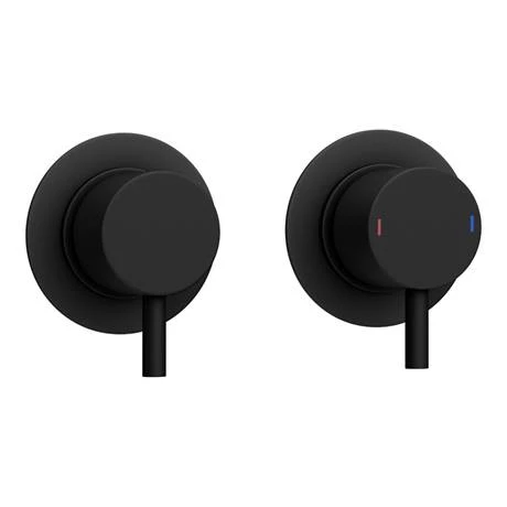 Arezzo Matt Black Concealed Individual Diverter + Thermostatic Control Valve with Handset + 200mm Shower Head 7 Arezzo Matt Black Concealed Individual Diverter + Thermostatic Control Valve with Handset + 200mm Shower Head - Image 5