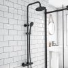 Arezzo Modern Round Thermostatic Shower - Matt Black 2 Arezzo Modern Round Thermostatic Shower - Matt Black -Shower Sets Shop ARZ003 prod1
