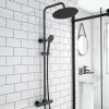 Arezzo Modern Round Thermostatic Shower (300mm Head - Matt Black) 2 Arezzo Modern Round Thermostatic Shower (300mm Head - Matt Black) -Shower Sets Shop ARZ03H prod