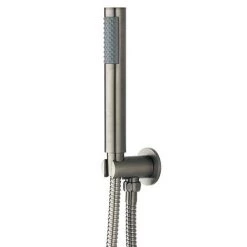 Arezzo Gunmetal Grey Concealed Individual Diverter + Thermostatic Control Valve with Handset + Wall Mounted Shower Head -Shower Sets Shop ARZGM ISV PK4 n d4 460
