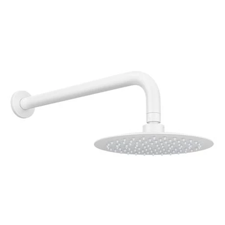 Arezzo Matt White Concealed Individual Diverter + Thermostatic Control Valve with Handset + Wall Mounted Shower Head 5 Arezzo Matt White Concealed Individual Diverter + Thermostatic Control Valve with Handset + Wall Mounted Shower Head - Image 3