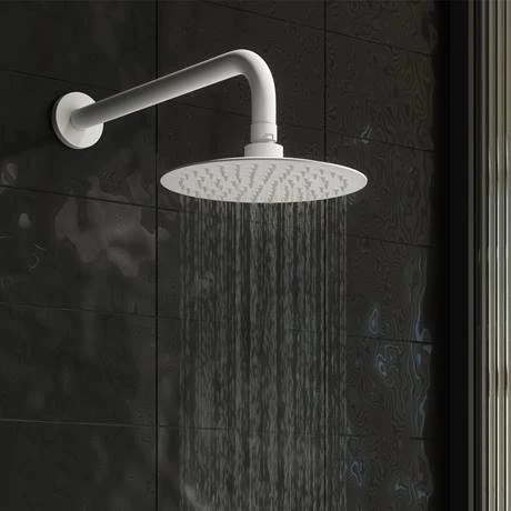 Arezzo Matt White Concealed Individual Stop Tap + Thermostatic Control Valve with Wall Mounted Shower Head 7 Arezzo Matt White Concealed Individual Stop Tap + Thermostatic Control Valve with Wall Mounted Shower Head - Image 5