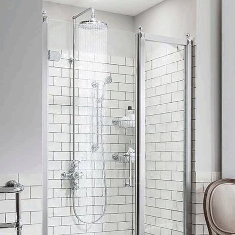 Burlington Avon Thermostatic Two Outlet Exposed Shower Valve, Rigid Riser & Kit with Fixed Head 4 Burlington Avon Thermostatic Two Outlet Exposed Shower Valve, Rigid Riser & Kit with Fixed Head - Image 2